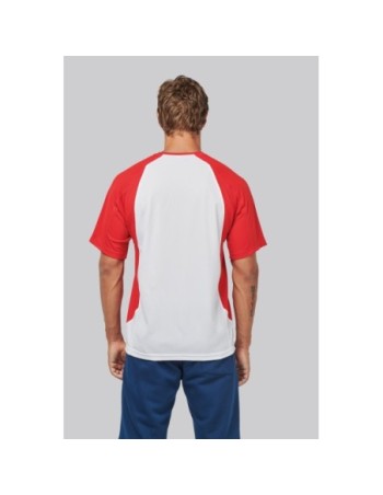 Camiseta deportiva bicolor manga corta unisex 2