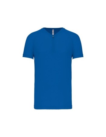 Camiseta deportiva 1/4 cremallera manga corta unisex 2