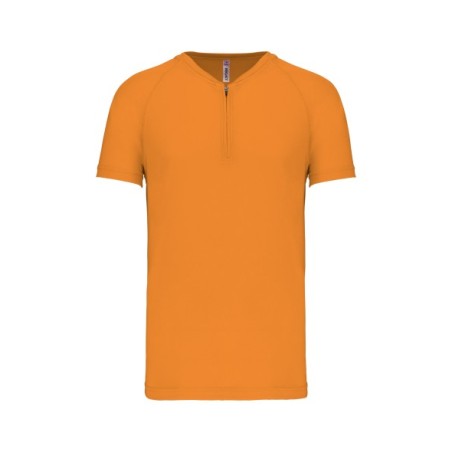 Camiseta deportiva 1/4 cremallera manga corta unisex