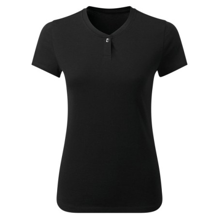 Camiseta ecorresponsable \"Comis\" - cuello con botones mujer