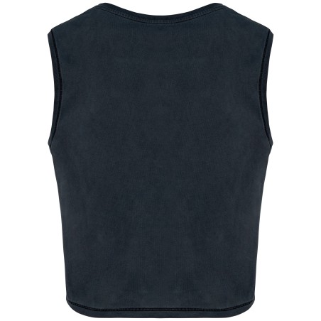 Camiseta crop ecorresponsable sin mangas mujer