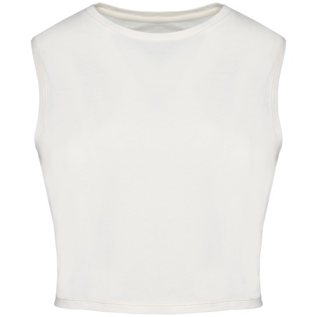 Camiseta crop ecorresponsable sin mangas mujer