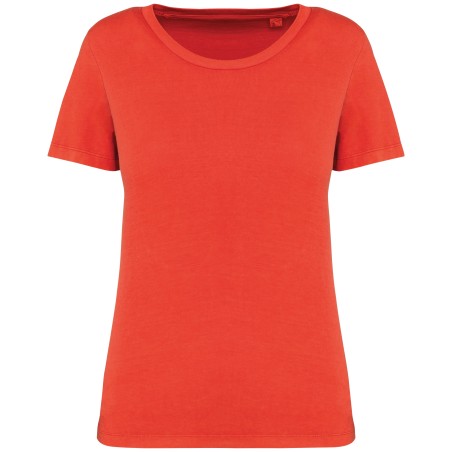 Camiseta ecorresponsable efecto lavado mujer