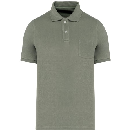Eco-friendly men\\\'s Terry Towel polo shirt