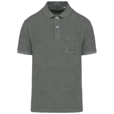 Eco-friendly men\\\'s Terry Towel polo shirt