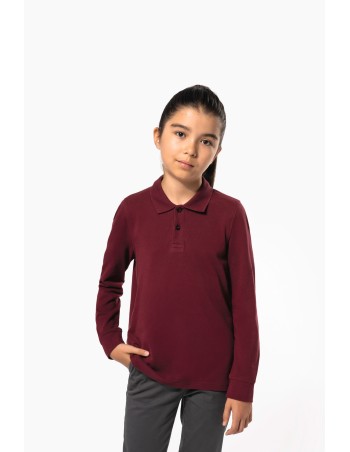 Polo manga larga infantil