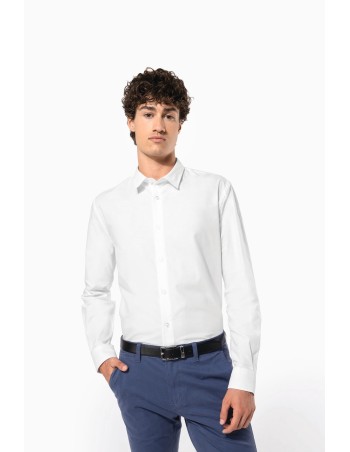 Camisa oxford de manga larga hombre