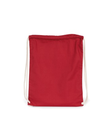 Organic cotton backpack with drawstring carry handles 2