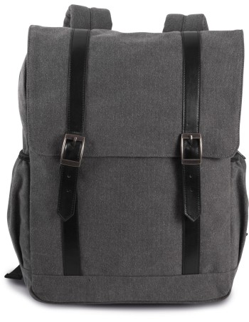 Mochila de tejido canvas con solapa