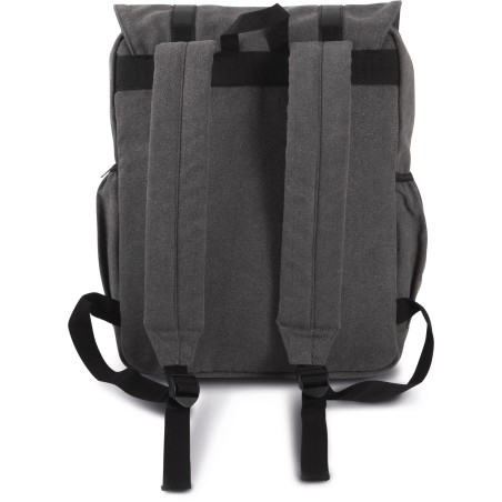 Mochila de tejido canvas con solapa