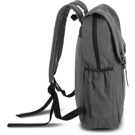 Flap-top canvas backpack