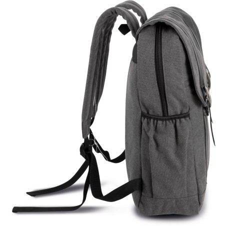 Flap-top canvas backpack