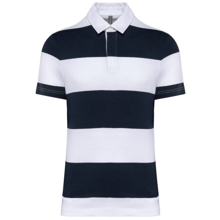 Polo a rayas manga corta unisex