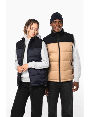 Chaleco acolchado bicolor unisex