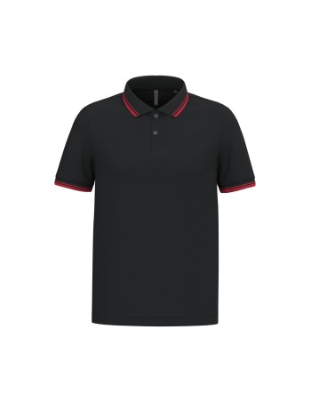 Men\\\'s short-sleeved poloshirt with contrasting piping 2