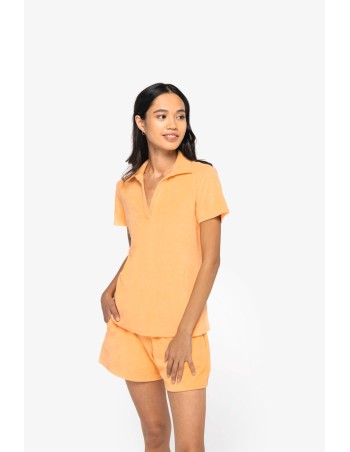 Ladies\\\' eco-friendly Terry Towel polo shirt