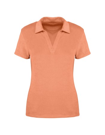 Ladies\\\' eco-friendly Terry Towel polo shirt 2