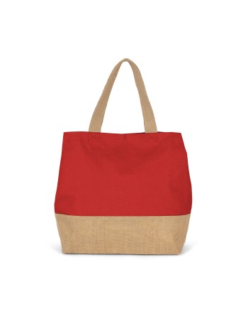 Bolsa shopper de yute & algodón canvas 2