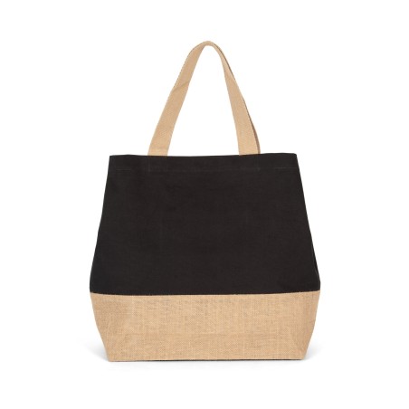 Canvas & jute hold-all shopper bag