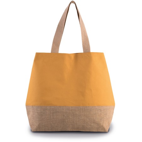 Bolsa shopper de yute & algodón canvas