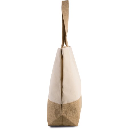 Bolsa shopper de yute & algodón canvas