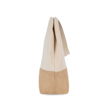 Canvas & jute hold-all shopper bag