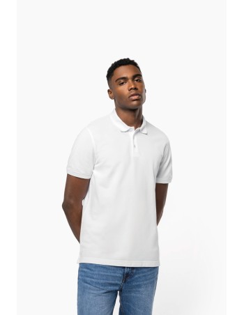 Polo de punto piqué manga corta hombre