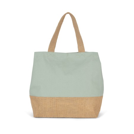 Canvas & jute hold-all shopper bag