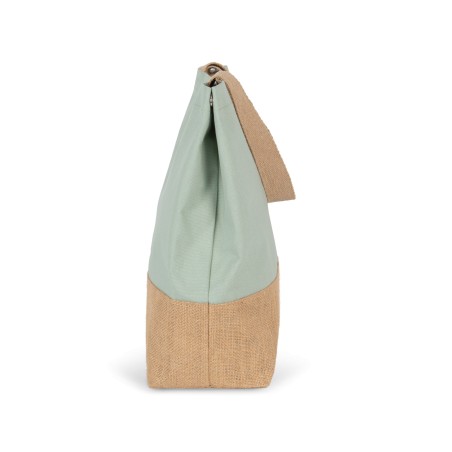 Canvas & jute hold-all shopper bag