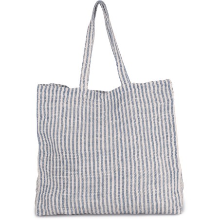 Bolsa shopper de juco a rayas
