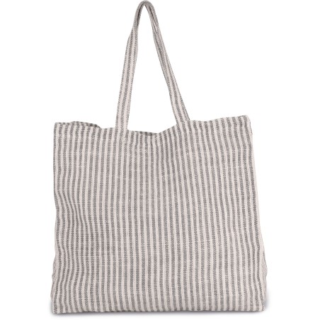 Bolsa shopper de juco a rayas