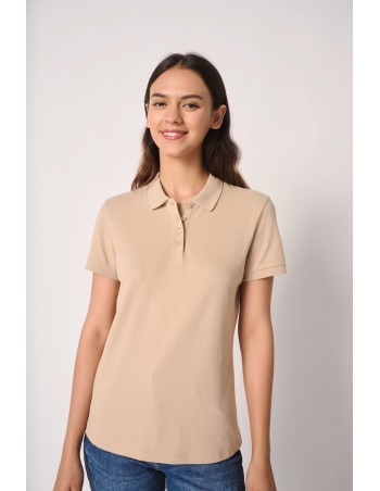 Ladies\\\' pique polo shirt