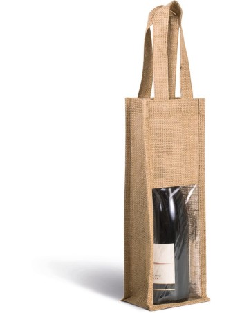Bolsa de yute para botella