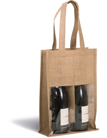 Bolsa de yute para botellas