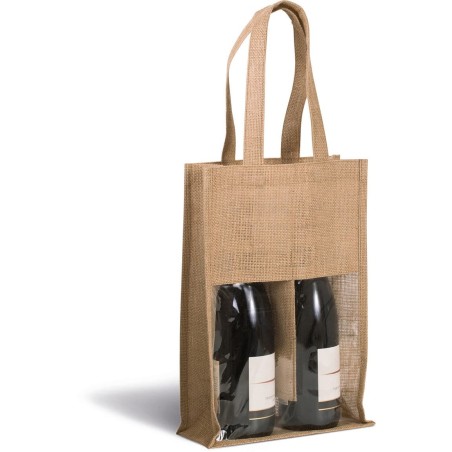 Bolsa de yute para botellas