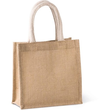 Jute canvas tote - small
