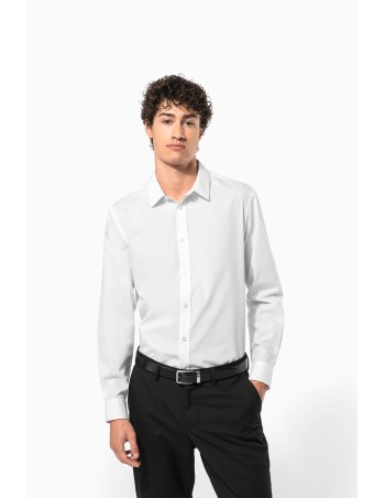 Camisa de popelina de polialgodón de fácil cuidado para...