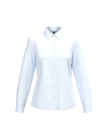 Ladies\\\' poplin easy care polycotton shirt 2