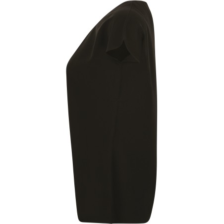 Top cuello plisado mujer