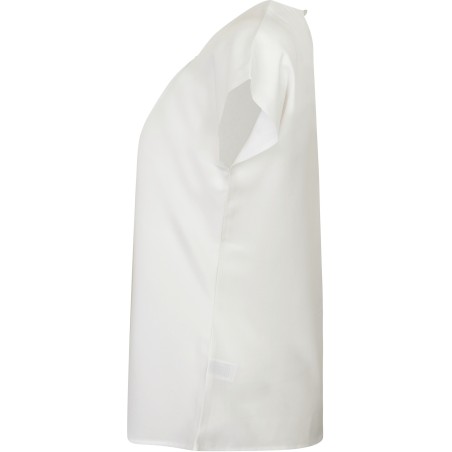 Top cuello plisado mujer