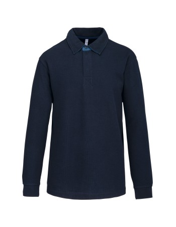 French rib - polo de canalé manga larga hombre 2