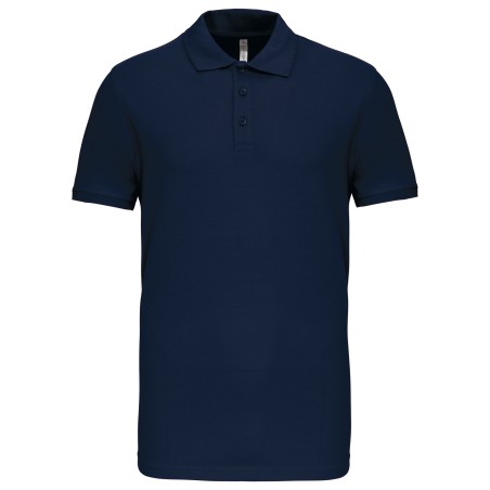 Polo de punto piqué manga corta hombre