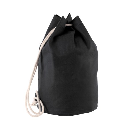 Cotton sailor-style bag with drawstring