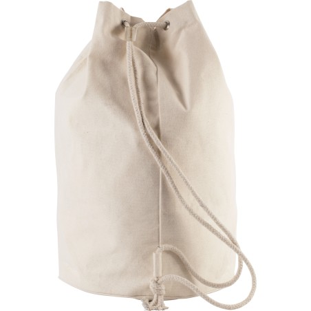 Cotton sailor-style bag with drawstring