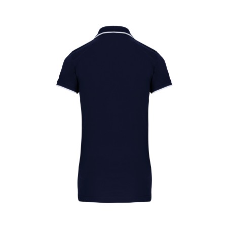 Polo piqué maga corta mujer