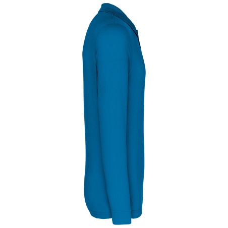 Men\\\'s long-sleeved piqué polo shirt