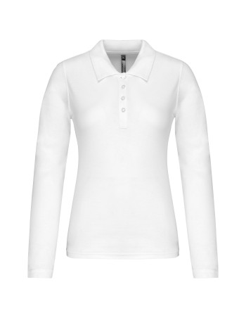 Ladies’ long-sleeved piqué polo shirt 2