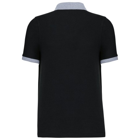 Polo piqué bicolor hombre