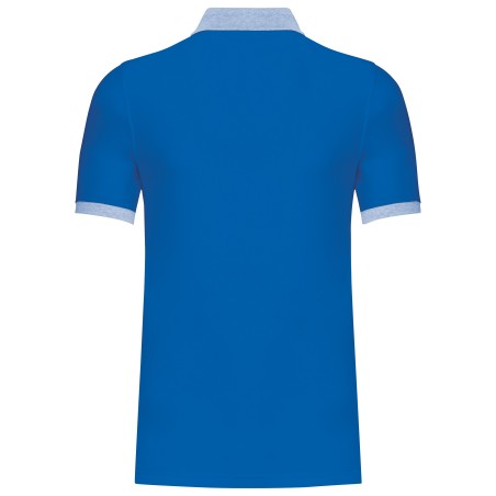 Polo piqué bicolor hombre