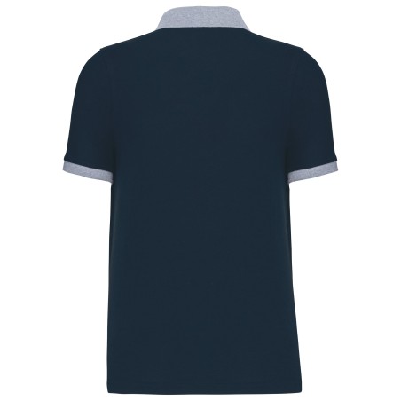 Polo piqué bicolor hombre